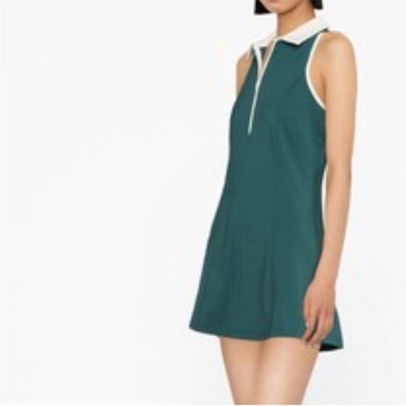 Reformation Leslie Ecomove‎ Zip Front Active Dress in Pine NWT - Picture 3 of 13